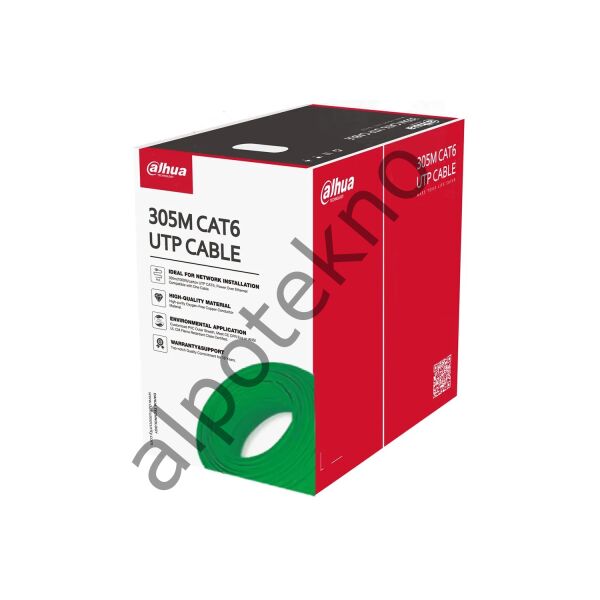 Dahua PFM920I-6UN-C UTP CAT6 Uzun Mesafeli İletim 305M Cat6 Kablo Yeşil