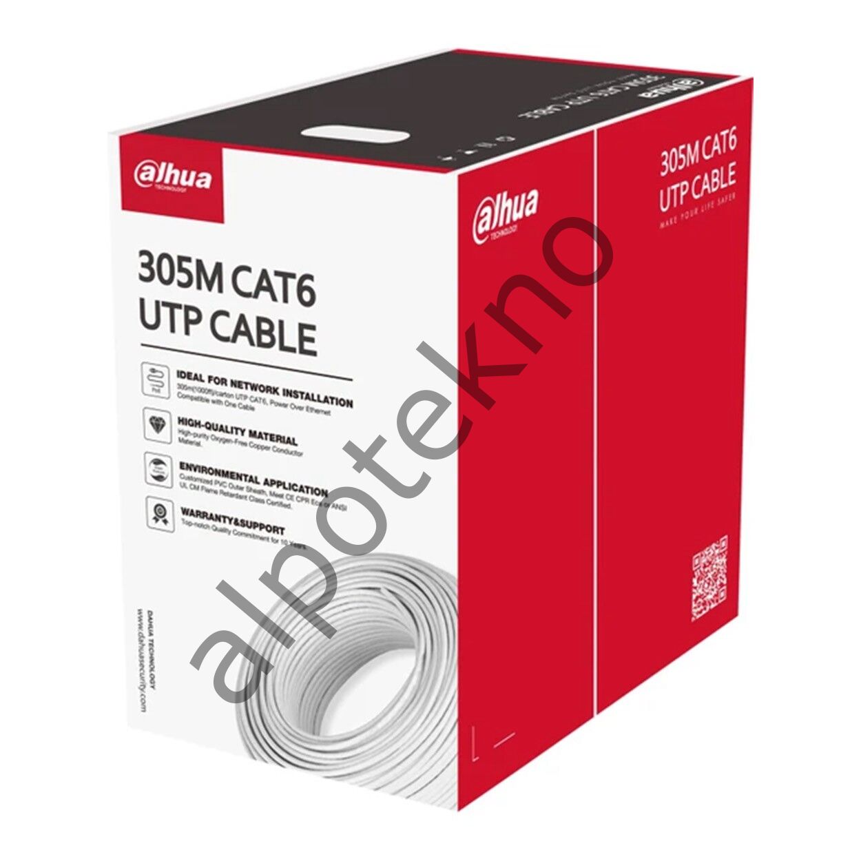 Dahua PFM923I-6UN-C OFC UTP CAT6 LSZH 305M Kablo Beyaz