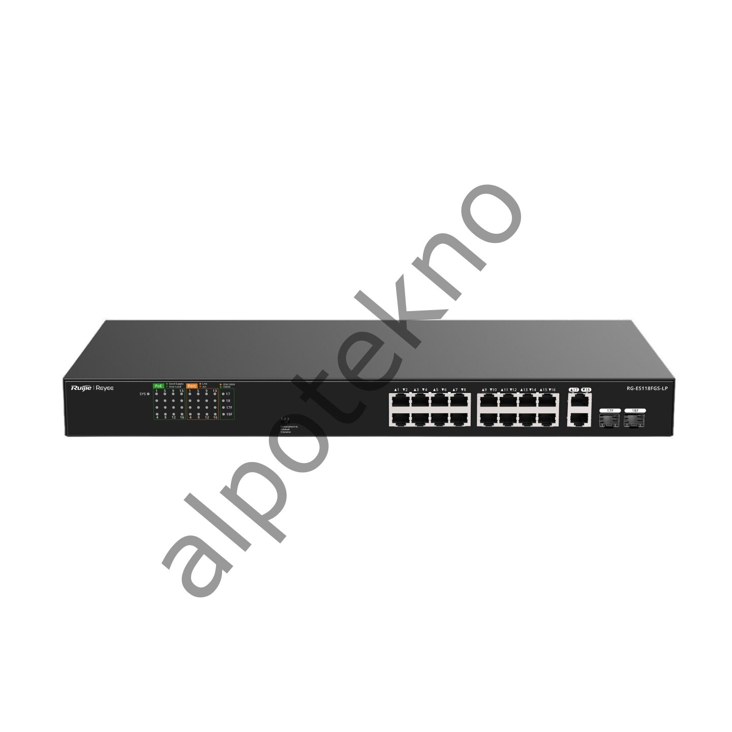 Ruijie Reyee RG-ES118FGS-LP 16 Port FE PoE 120W +2GE +2COMBO Yönetilemez Switch