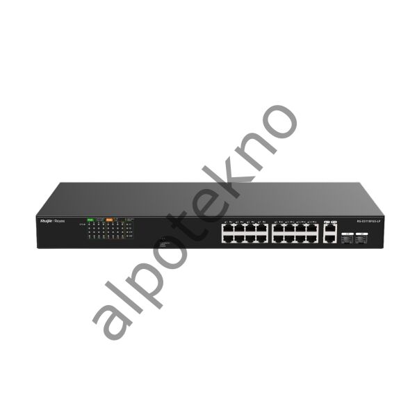 Ruijie Reyee RG-ES118FGS-LP 16 Port FE PoE 120W +2GE +2COMBO Yönetilemez Switch