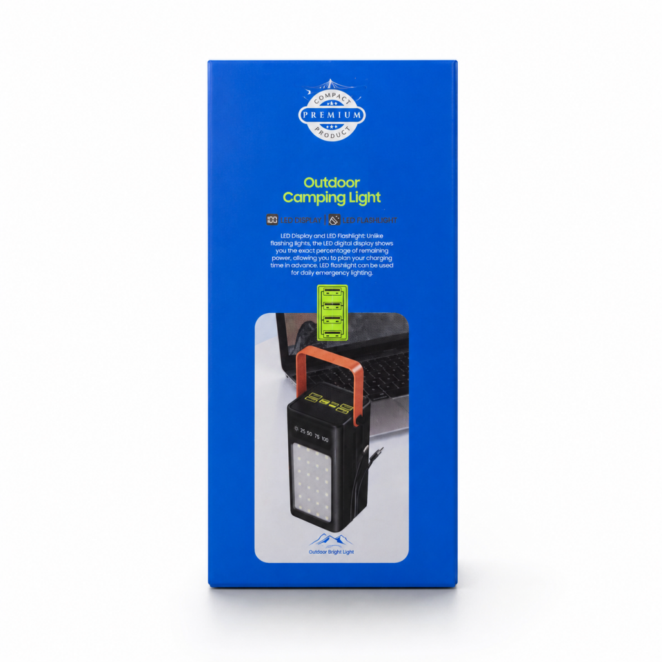 50000mAh Solar Powerbank LED Kamp Lambalı 7 Portlu Type-C Lightning Micro USB Hızlı Şarj