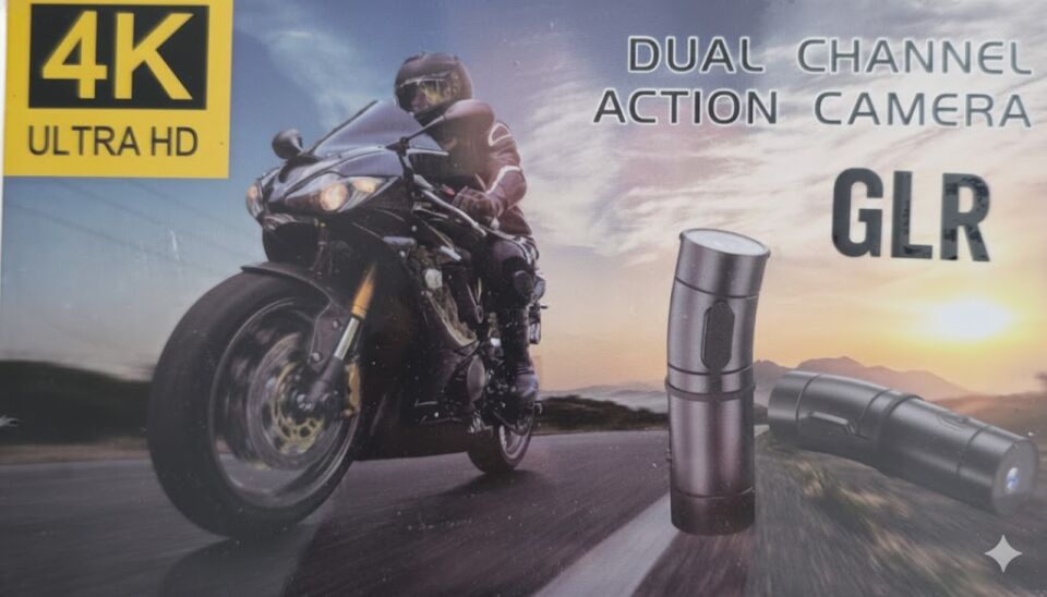 UHD 4K Çift Kameralı Motosiklet Kask Kamerası | Aksiyon Kamerası | IP65 Su Geçirmez | Kablosuz Kumandalı | Time-Lapse & Gece Görüşlü