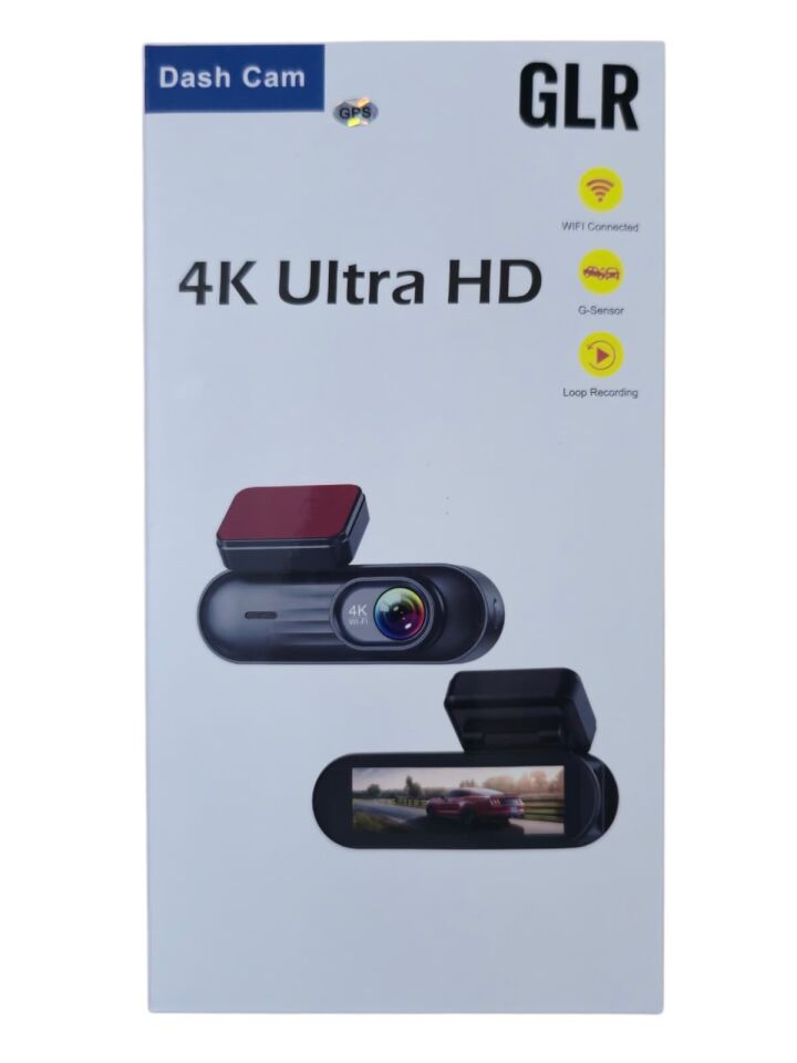 4K Ultra HD Çift Kameralı Araç Kamerası | GPS Destekli, G Sensörlü, Çarpışma Algılama, Park Modu, Döngüsel Kayıt, WiFi Uygulama Destekli Dash Cam