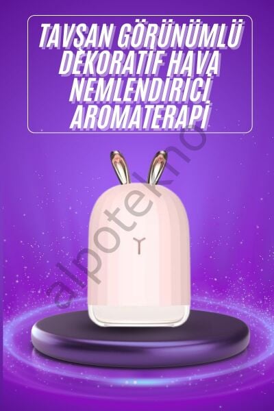 Aromaterapi Hava Nemlendirici Dekoratif USB Şarjlı Tavşan Nemlendirici
