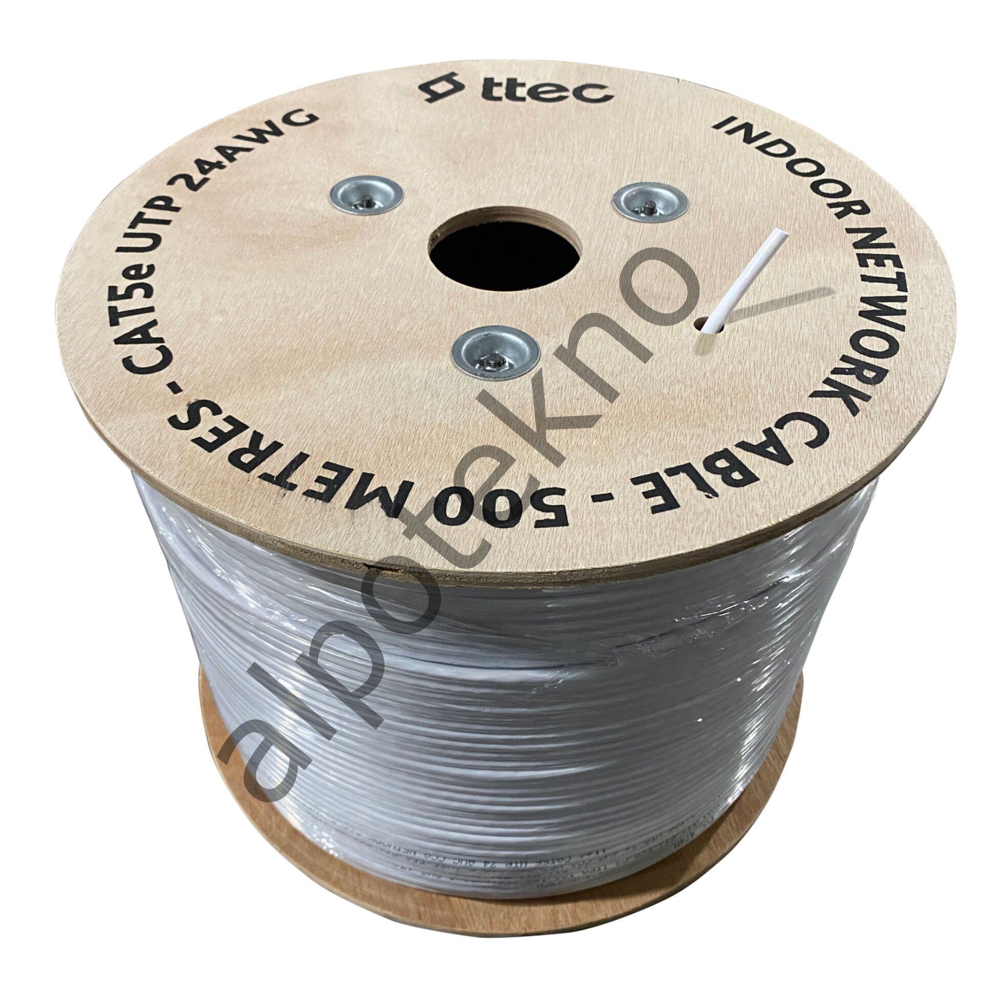 TTEC KBL-CAT5e-24CCA/IN500B 500MT U/UTP CAT5e NETWORK PVC KABLO BEYAZ CCA 0.50MM