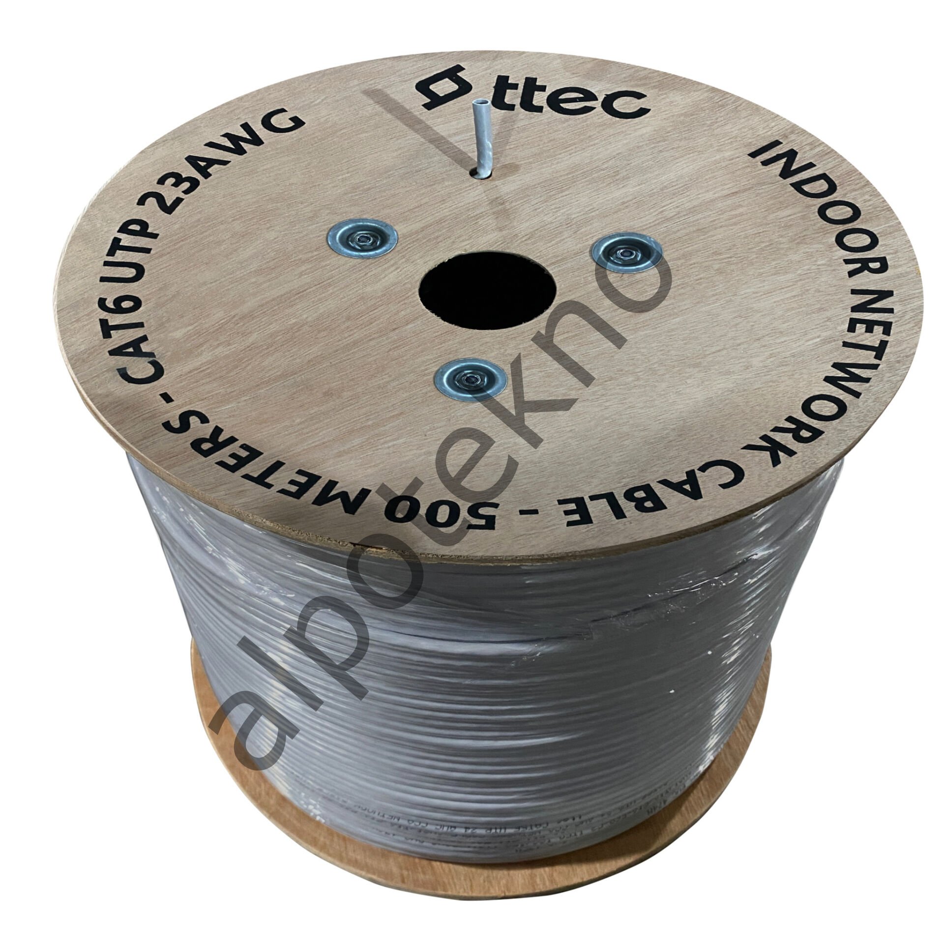 TTEC KBL-CAT6-23CCA/IN500G 500MT U/UTP CAT6 NETWORK PVC KABLO GRI CCA 0.55MM