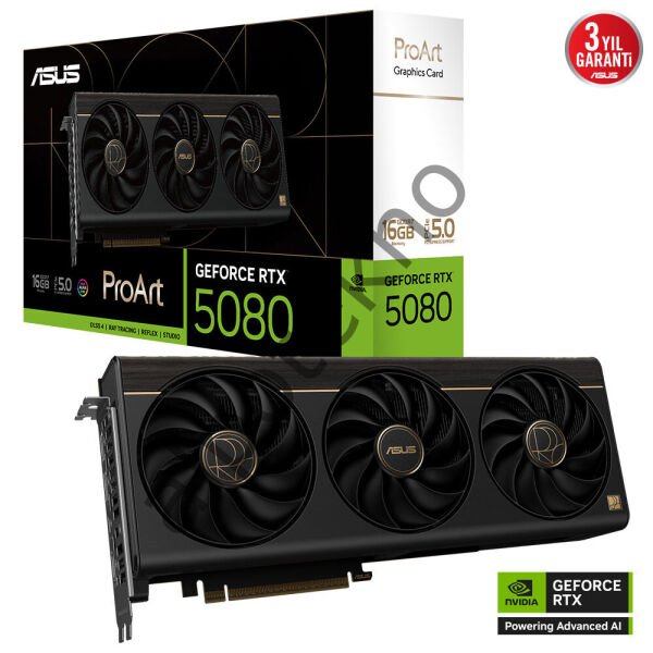 ASUS PROART-RTX5080-O16G RTX5080 16GB GDDR7 256Bit 3xDP/2xHDMI