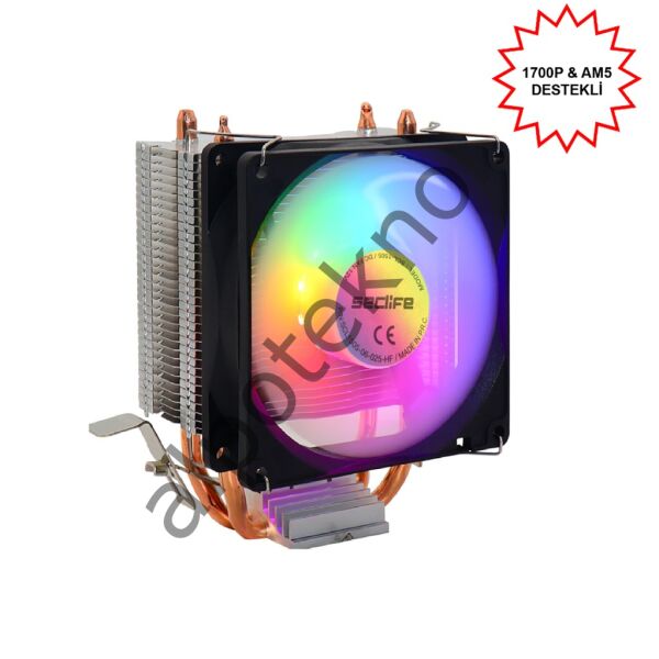 Seclife SCL-1505 İntel 1366/115X/1200/1700-AMD AM2/AM2+/AM3/AM4/AM5 CPU Fan