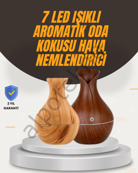 Aromaterapi Özellikli Ultrasonik Taşınabilir Oda ve Ofis Nemlendirici