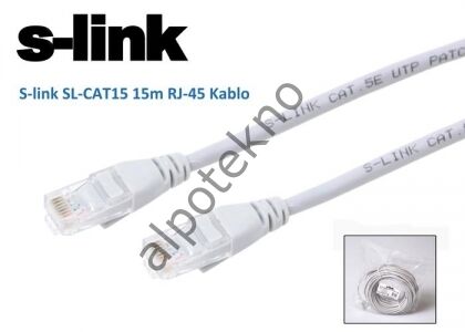 S-link SL-CAT15 RJ-45 15M Cat5 Patch Kablo