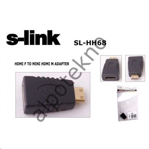 S-link SL-HH68 mHDMI-HDMI Görüntü Adaptörü Siyah