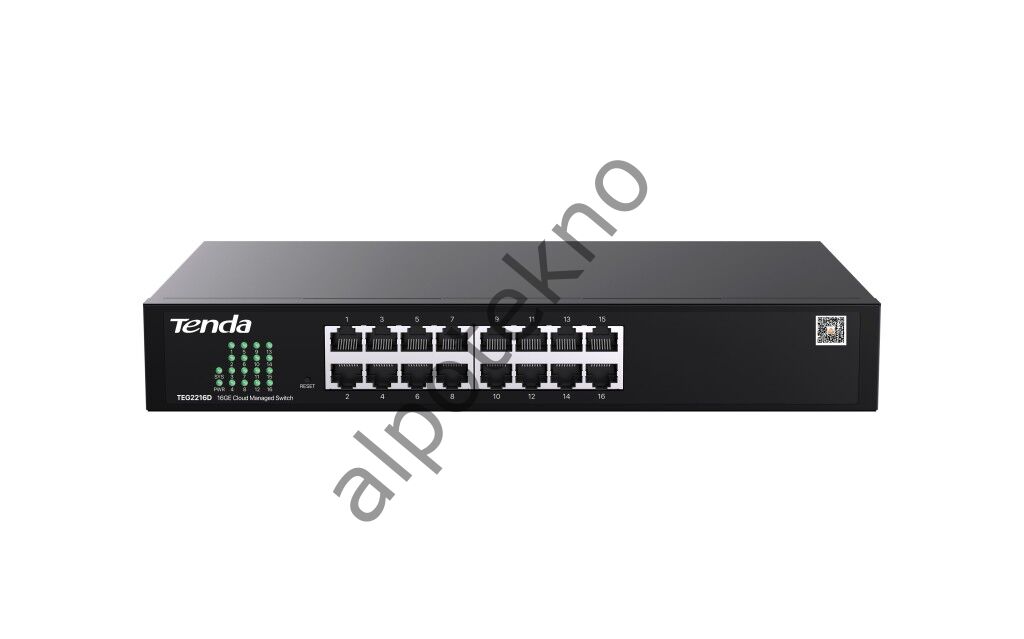 Tenda TEG2216D 16 Port 10/100/1000 Switch Cloud Yönetilebilir Çelik Kasa Switch