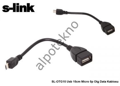 S-link SL-OTG15 Usb 15Cm Mini 5P Data OTG Kablo