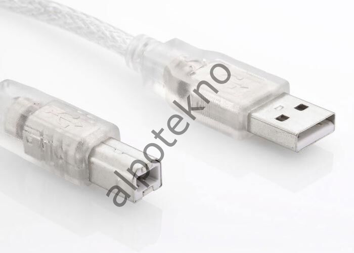 S-link SL-U2015 Usb2.0 1.5m Şeffaf Usb Yazıcı Kablo
