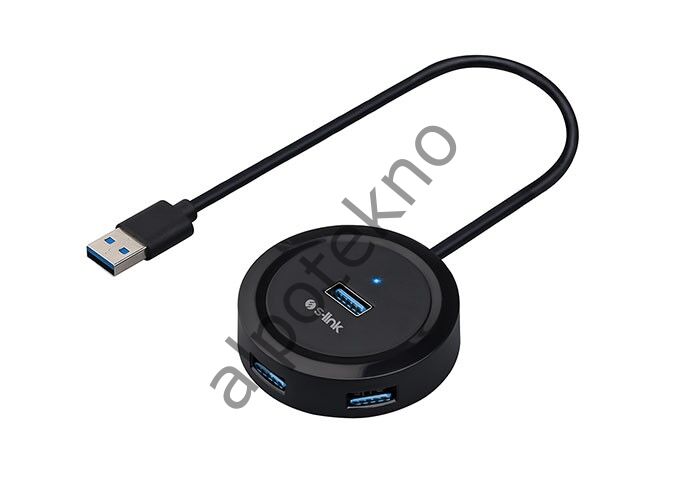 S-link SW-U300 4 Port Usb 3.0 Gri Usb Hub