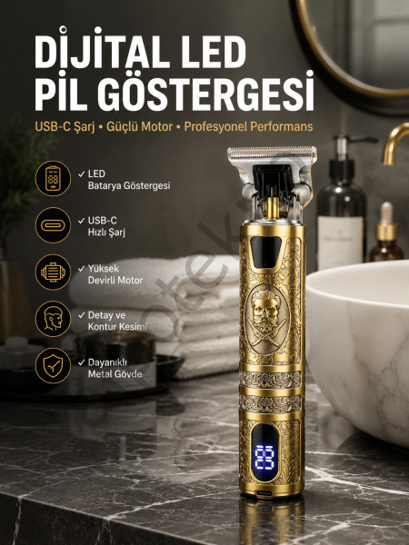 Çizik Tıraş Makinesi Şarjlı Paslanmaz Çelik Bıçaklı Uzun Ömürlü