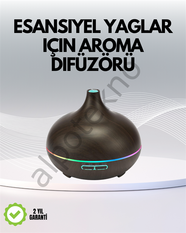 7 Renk Işıklı Ultrasonik Hava Difüzörü – Sessiz ve Güvenli Kullanım