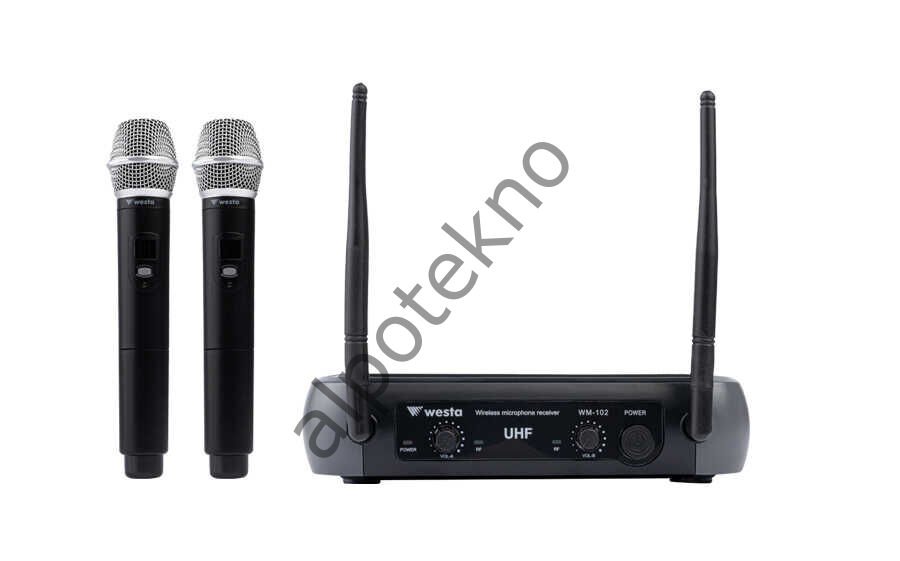 Westa WM-102H 1 Receiver+2 Handheld Mikrofon Seti