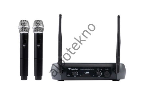 Westa WM-102H 1 Receiver+2 Handheld Mikrofon Seti