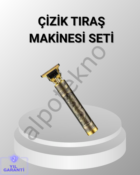 Şarjlı T Bıçaklı Saç ve Sakal Tıraş Makinesi – 3 Başlıklı, Güçlü Motorlu, 2 Saat Kullanım