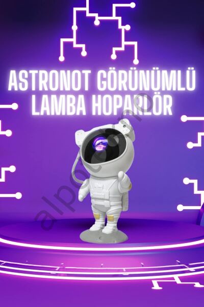 Astronot Şeklinde Bluetooth Hoparlör Gökyüzü Kumandalı Aydınlatma Lamba