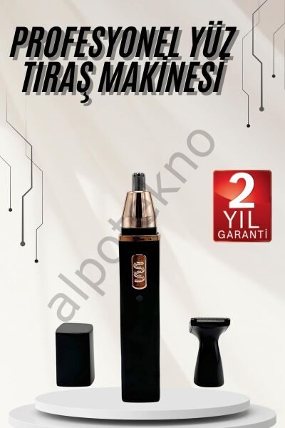 Kulak Burun Tıraş Makinesi Taşınabilir Şarjlı 3 Başlıklı Uzun Ömürlü