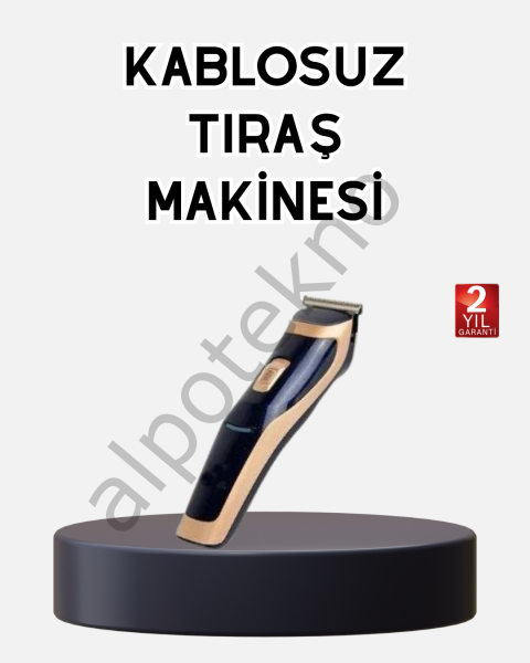 Profesyonel Şarjlı Saç ve Sakal Kesme Makinesi – Unisex, 12 mm Ayarlanabilir Başlık