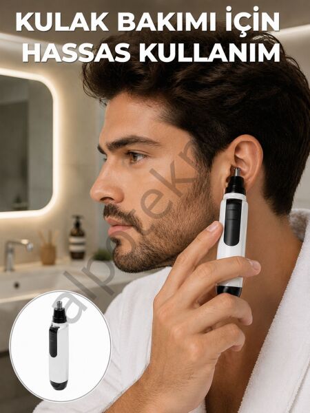 Hassas 3D Bıçaklı Kulak ve Burun Tıraş Makinesi Yeni Nesil