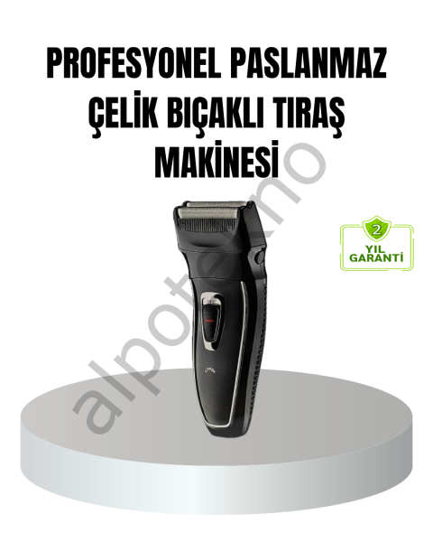 Profesyonel Şarjlı Saç ve Sakal Tıraş Makinesi – Çelik Bıçaklı, Ayarlanabilir Başlıklı, Kablosuz