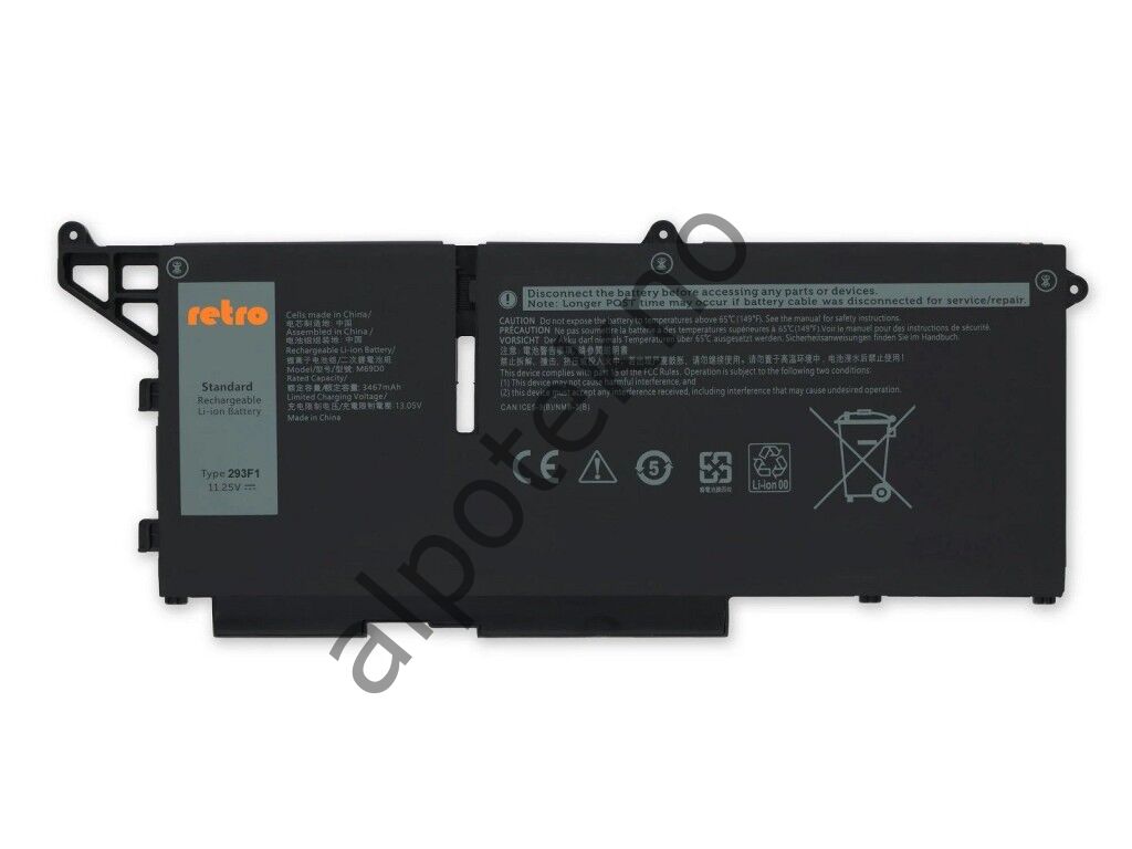 RETRO Dell Latitude 5530, 293F1 Notebook Bataryası - Ver.2 - 3 Cell