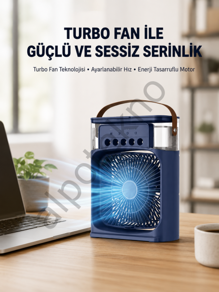 Turbo Fan Teknolojili Sessiz ve Güçlü Soğutma Masası Vantilatör
