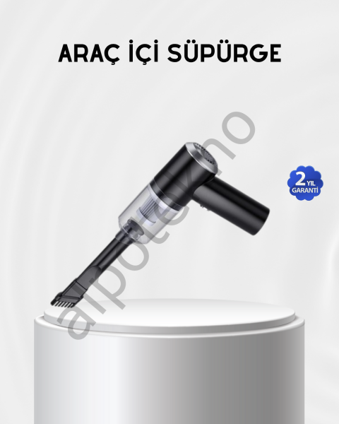 Kablosuz El Süpürgesi – Araç İçi Temizlik İçin 5500PA Güçlü Emiş, USB Şarjlı