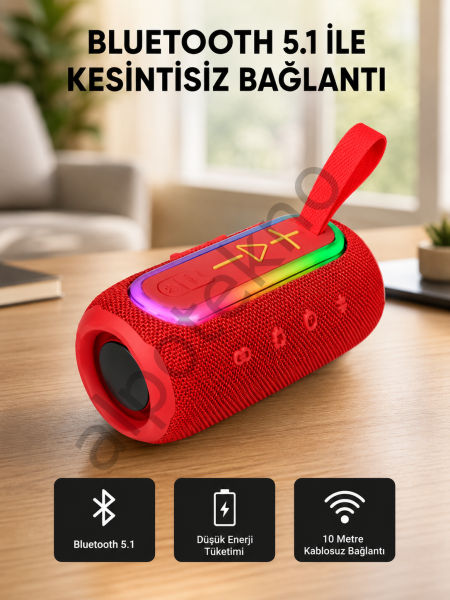 Yeni Nesil Bluetooth 5.1 Hoparlör – Güçlü Ses, Hızlı Bağlantı, Uzun Pil Ömrü