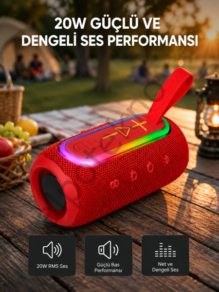 Kablosuz Hoparlör – Bluetooth 5.1, Güçlü Bas ve 10 Metre Menzil