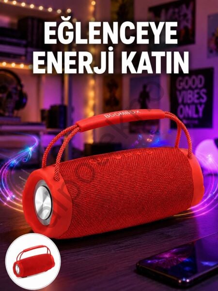 Derin Baslı Çift Hoparlörlü Taşınabilir Kablosuz Hoparlör Yeni Nesil