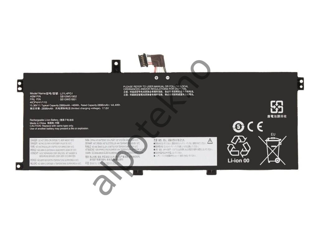 RETRO Lenovo ThinkPad L13 Yoga Gen3, L21L4PG1 Notebook Bataryası