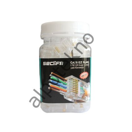 Seclife SNW-7025P Cat6 8P8C Çift Sıralı (100 Ad.) RJ45 Konnektör