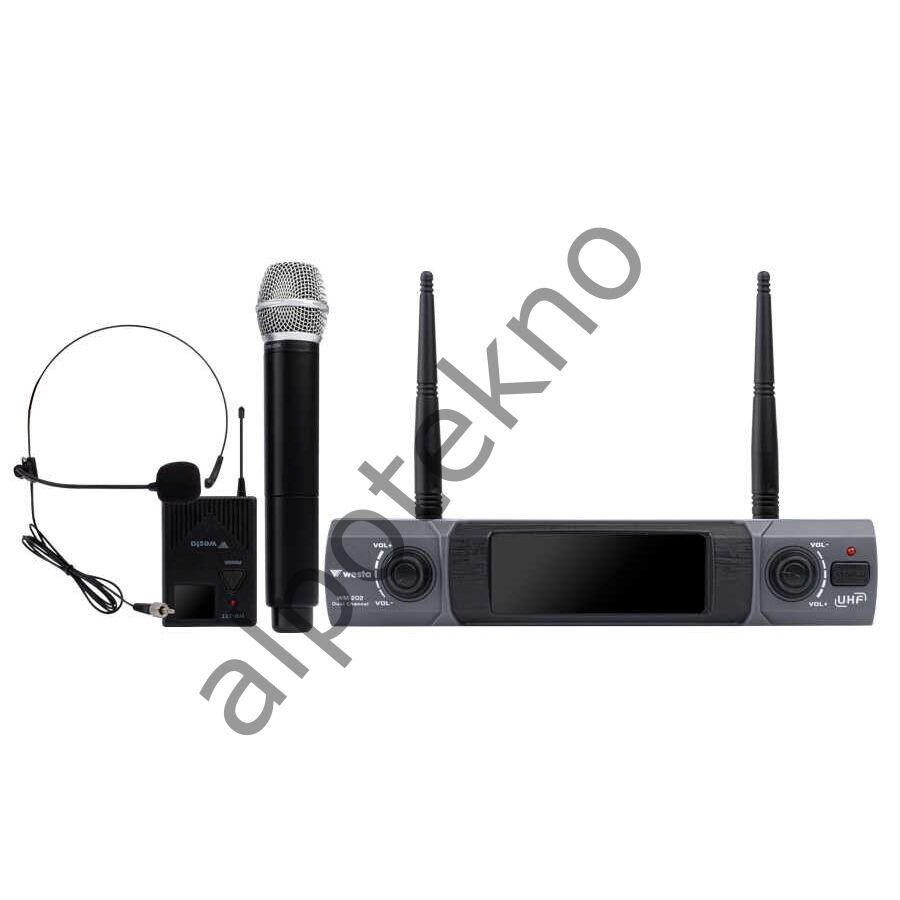WESTA WM-202HT 1 RECEIVER 1 HANDHELD 1 YAKA MİKROFON SETİ