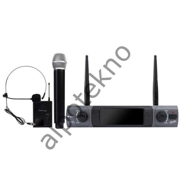 WESTA WM-202HT 1 RECEIVER 1 HANDHELD 1 YAKA MİKROFON SETİ