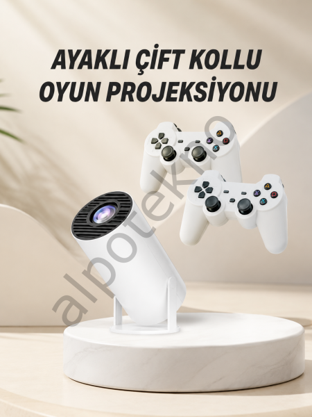 Taşınabilir Android Projeksiyon Ayaklı Çift Kollu 4K Çözünürlüklü Sinema Projeksiyonu