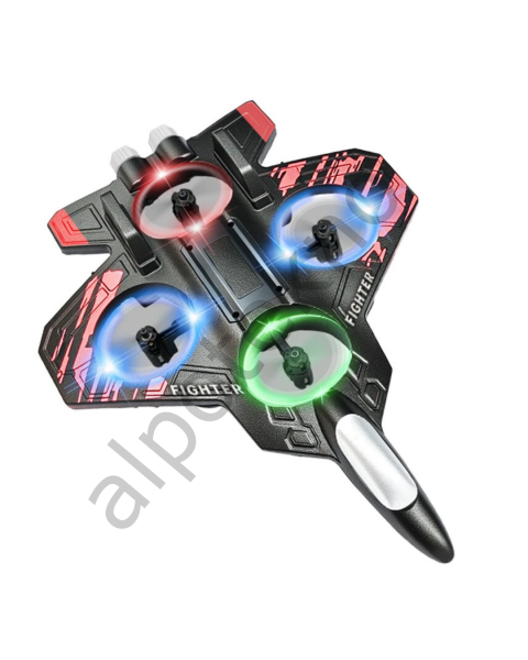 Uzaktan Kumandalı LED Işıklı Drone Uçak 360 Derece Dönüş Özellikli Oyuncak Drone