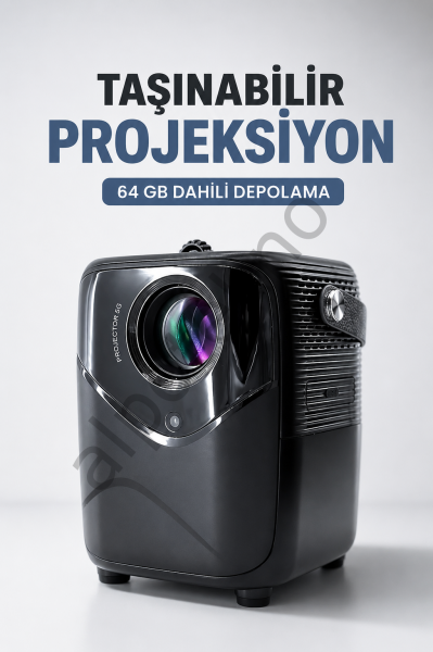 Taşınabilir Projeksiyon 64 GB Dahili Depolama