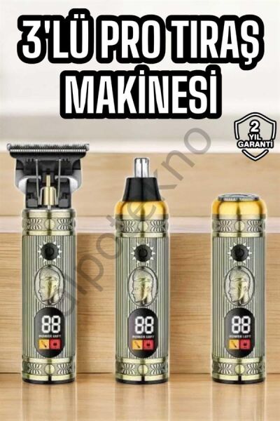 Yeni Nesil Tıraş Makinesi Pro 3 Başlıklı Dijital Göstergeli