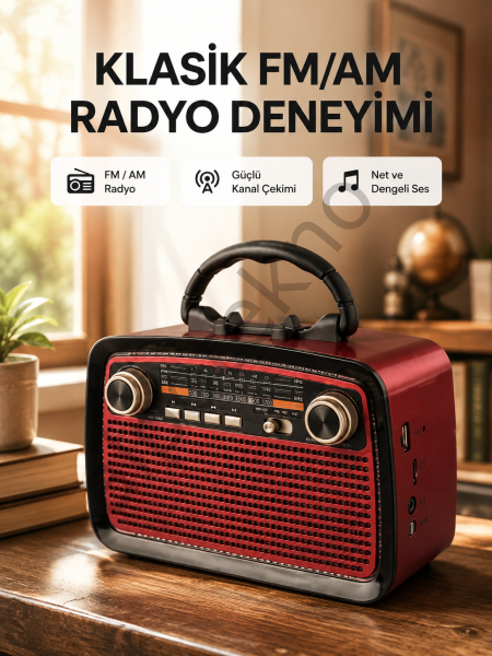 Bluetooth Hoparlör – Kablosuz Bağlantı, Geniş Ses Alanı, Radyo Destekli, Hafif ve Taşınabilir