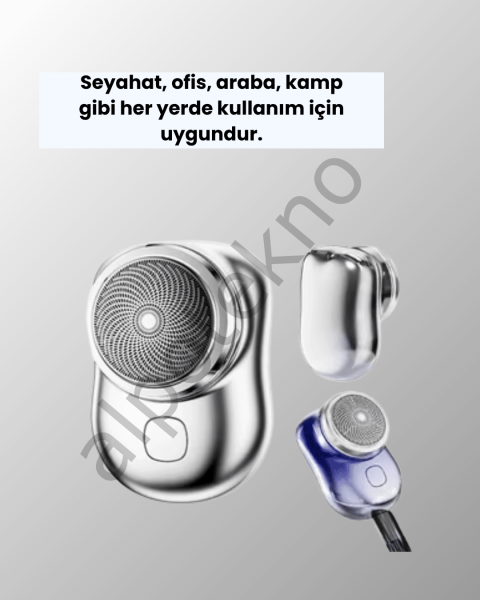 Mikro titreşim motorlu, düşük sesli, USB girişli tıraş makinesi