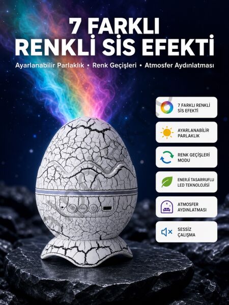 Bluetooth Hoparlör Özellikli 7 Renkli Gece Aydınlatması