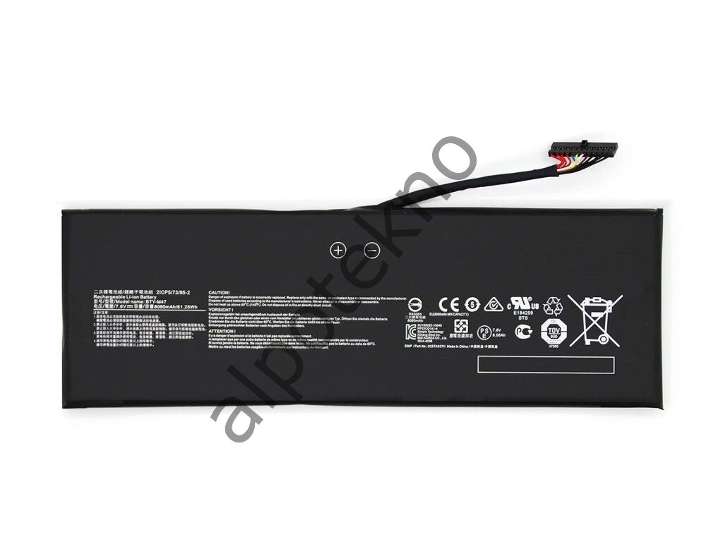 RETRO MSI GS40, GS43, BTY-M47 Notebook Bataryası