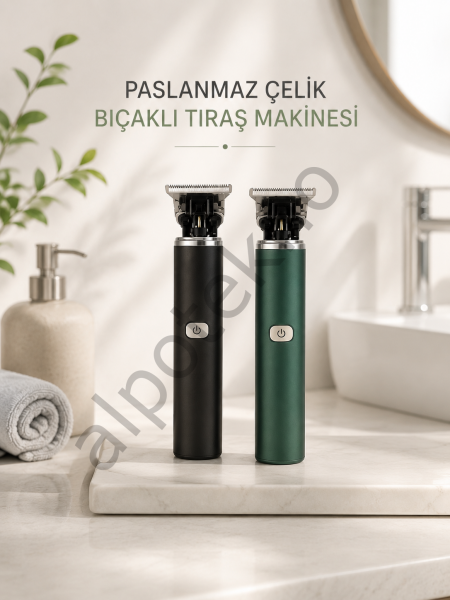 Tıraş Makinesi Profesyonel Paslanmaz Çelik T-bıçak Saç Sakal Ense Vücut