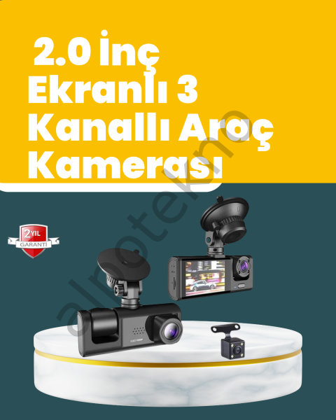 Full HD Çift Yönlü Araç Kamerası  Hareket Algılama  Döngüsel Kayıt