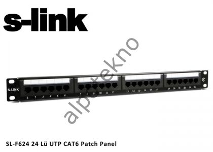 S-link SL-F624 24 Port UTP CAT6 Patch Panel